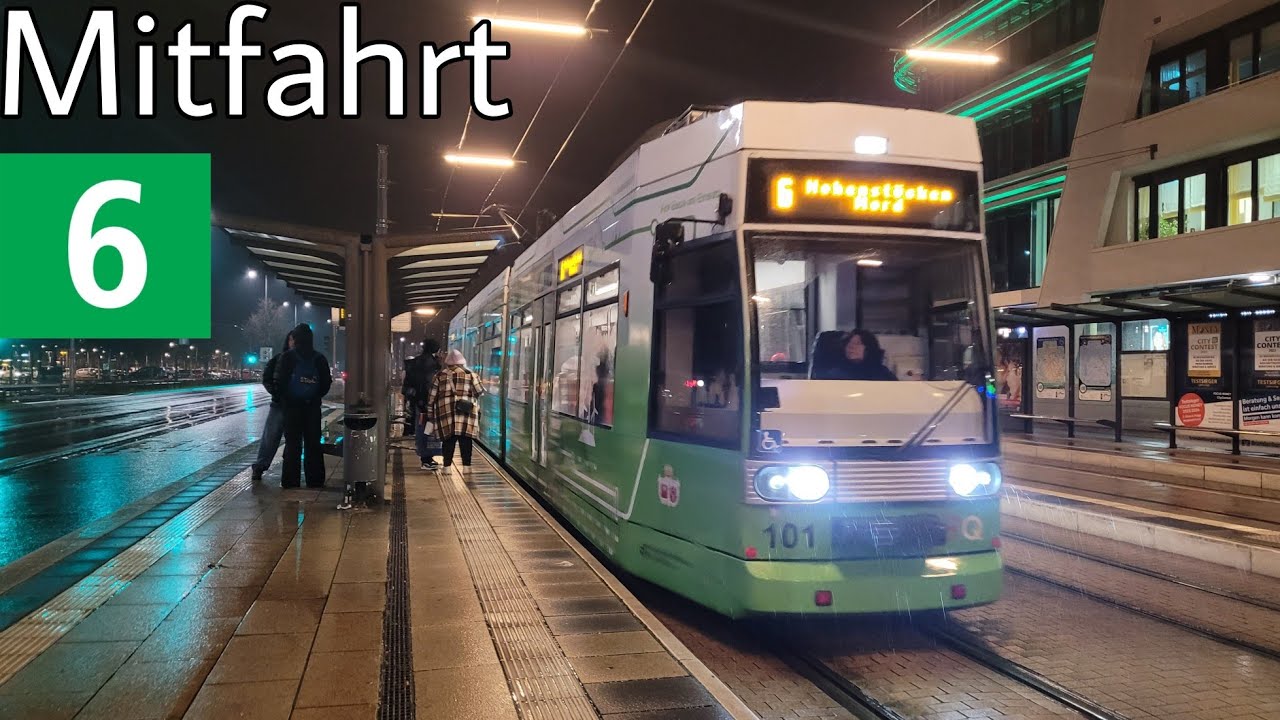Straßenbahn Brandenburg (Hvl) | Mitfahrt | Duewag MGT6D | Linie 6 | Hauptbahnhof - Hohenstücken Nord