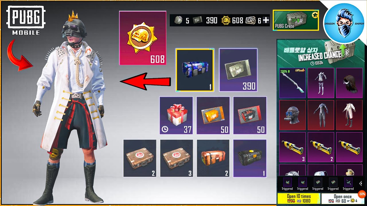 🔥390 PUBG CRATE OPENING New Pubg Crate | 1,145 Free Extra Events Crate Opening Kr Pubg