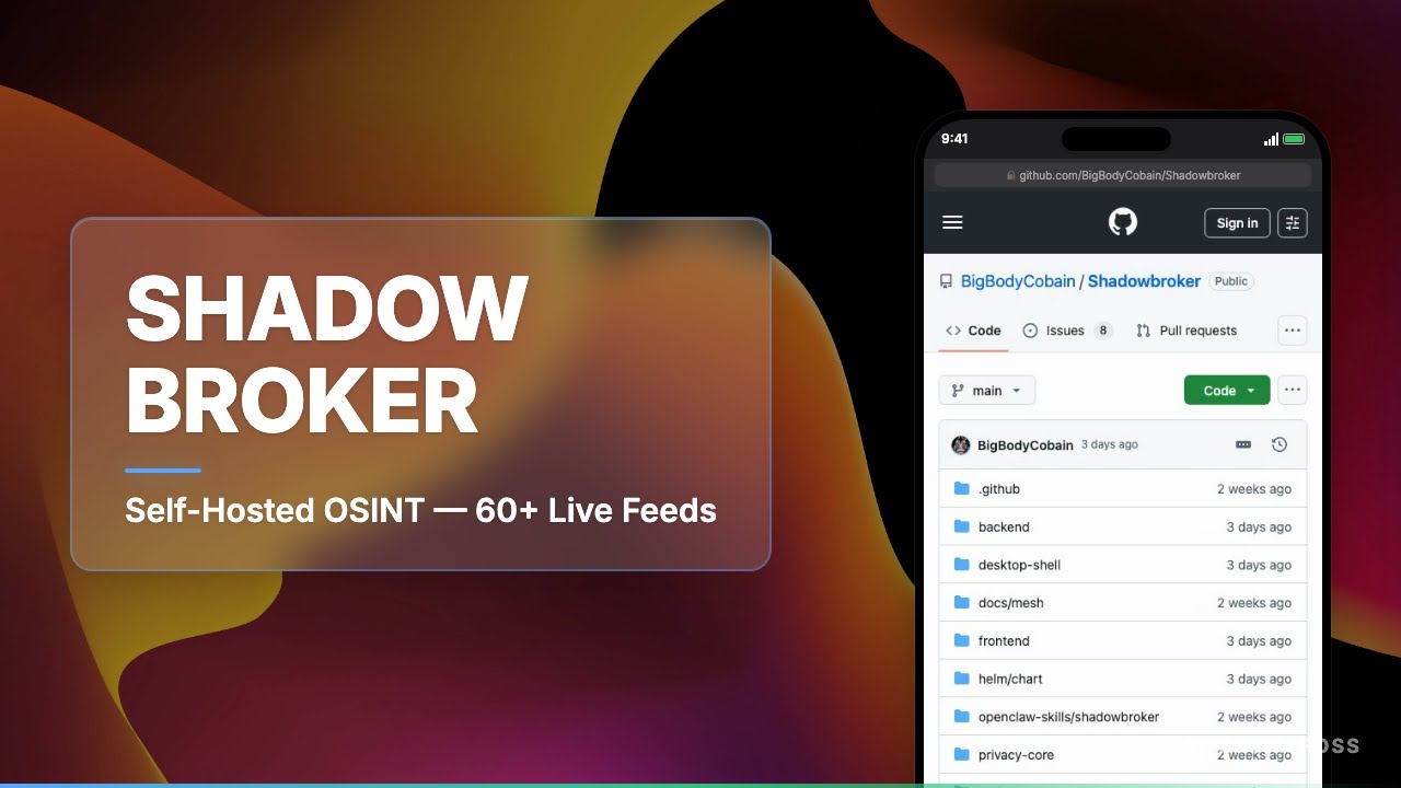 ShadowBroker: Самостоятельно размещаемая OSINT-карта, отслеживающая корабли, самолеты, пожары и м...