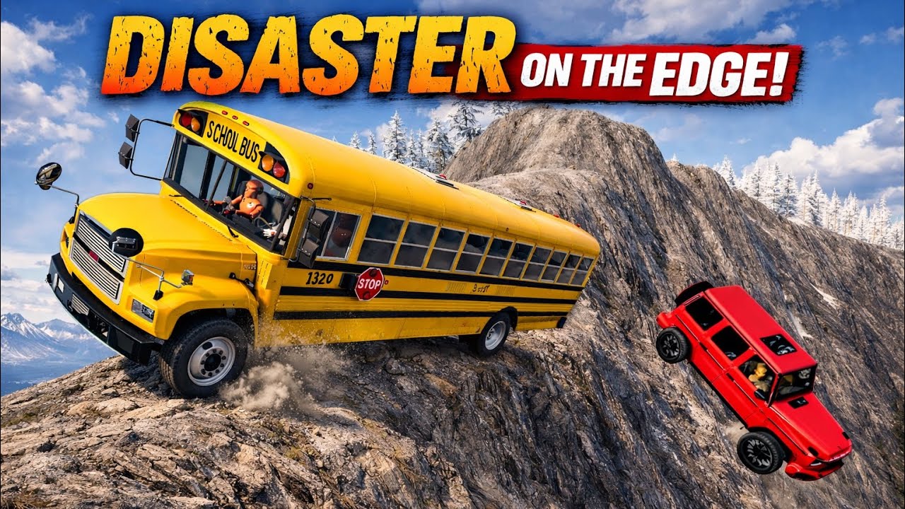 BUS VS CLIFF – WHO SURVIVES? | BeamNG.drive#212 