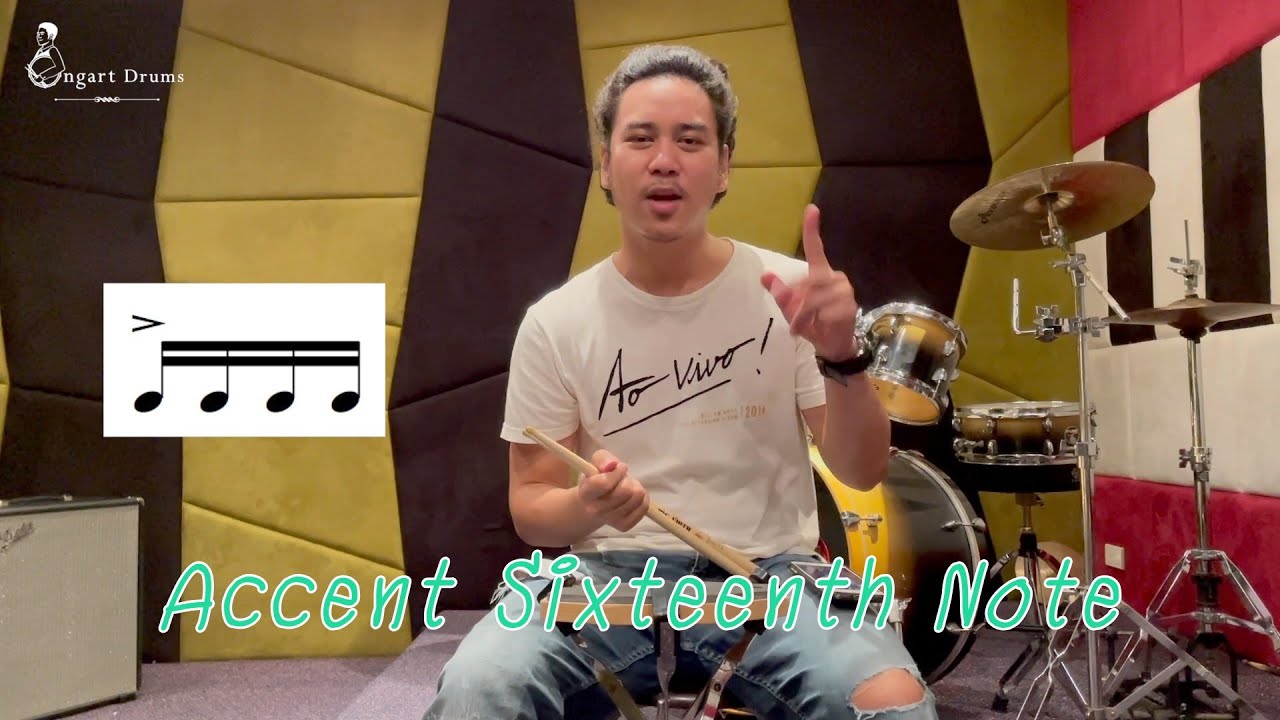 สอนตีกลองเบื้องต้น Accent Sixteenth Note โดย ครูเอิร์ธสอนกลอง (Ongartdrums)