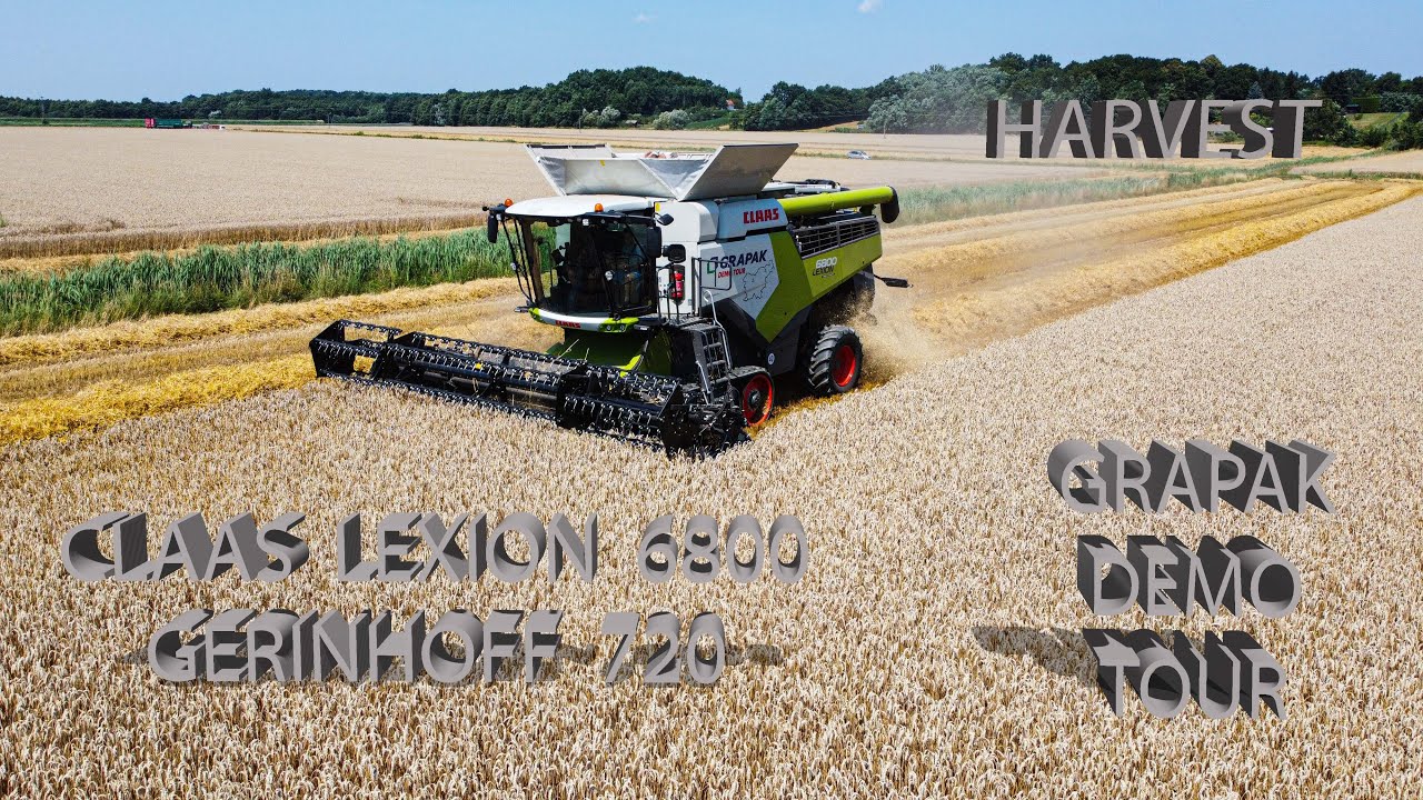 [ CLAAS LEXION 6800 & GERINHOFF Harvest star vario 720 ] GRAPAK Demo Tour/ Harvest 2021/ Žetev/Żniwa