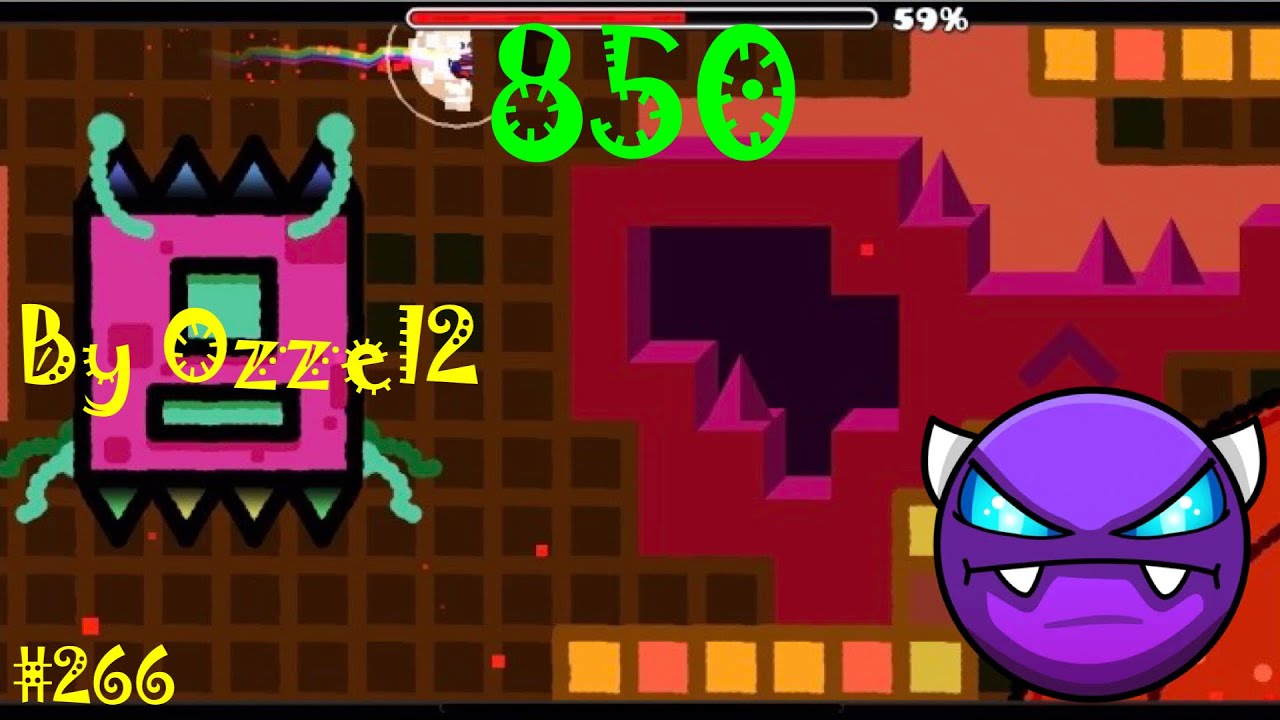 Geometry Dash - W. D. #266: 850 by Ozzel2 (All Coins)