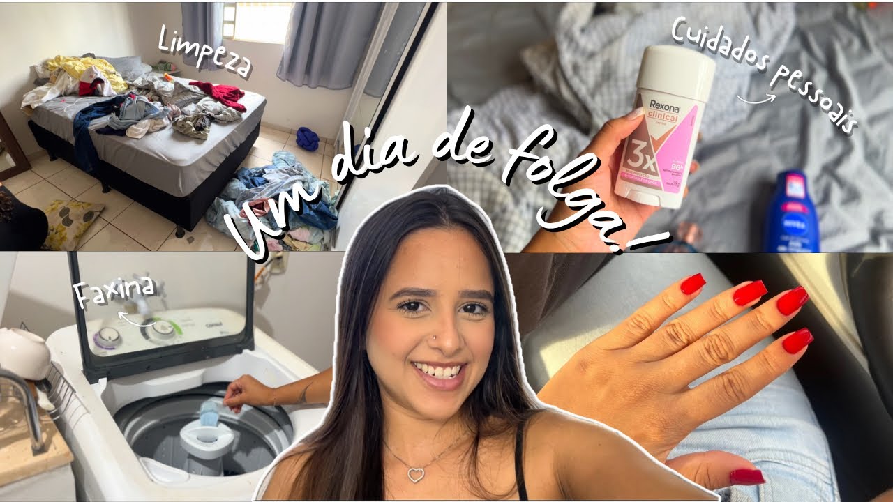 UM DIA DE FOLGA SUPER PRODUTIVO! Cuidados pessoais, limpeza em casa, mini faxina, unhas...