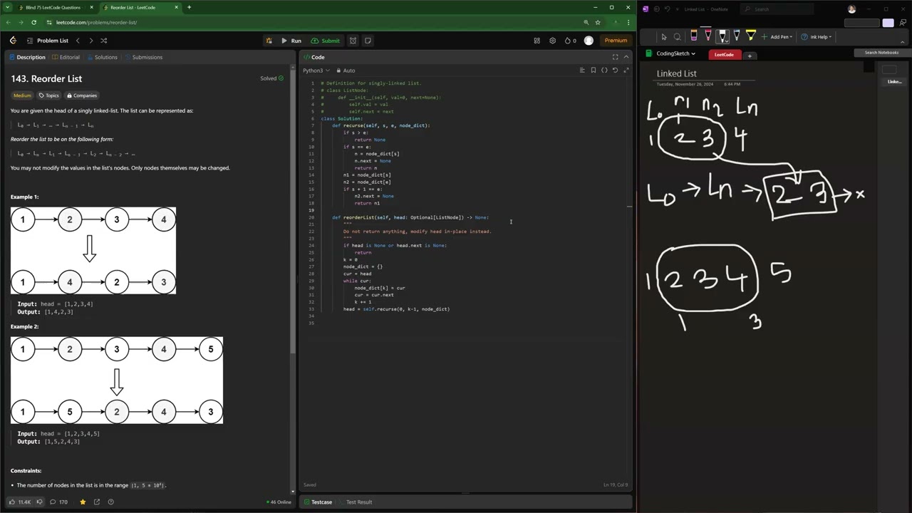 Reorder Linked List: Recursive Technique Breakdown