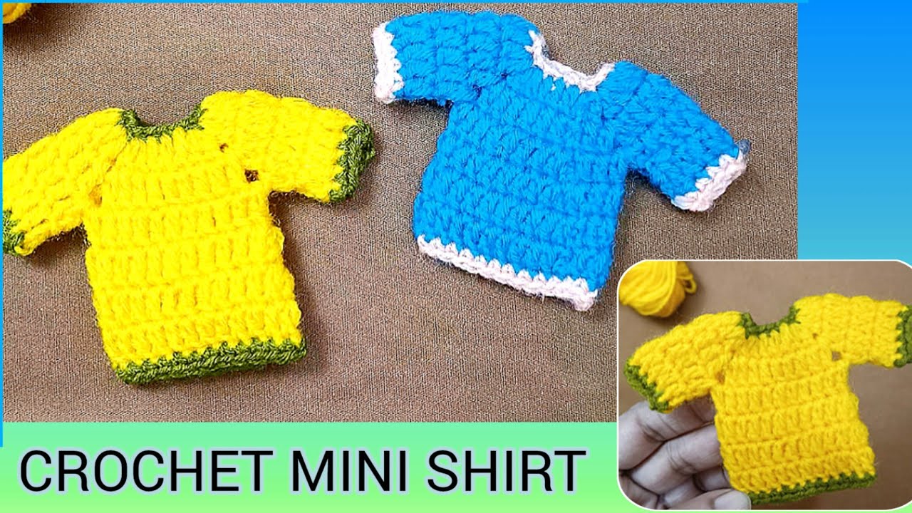 How to make Simple & Easy MINI SHIRT | Crochet keyrings | crochet tutorial