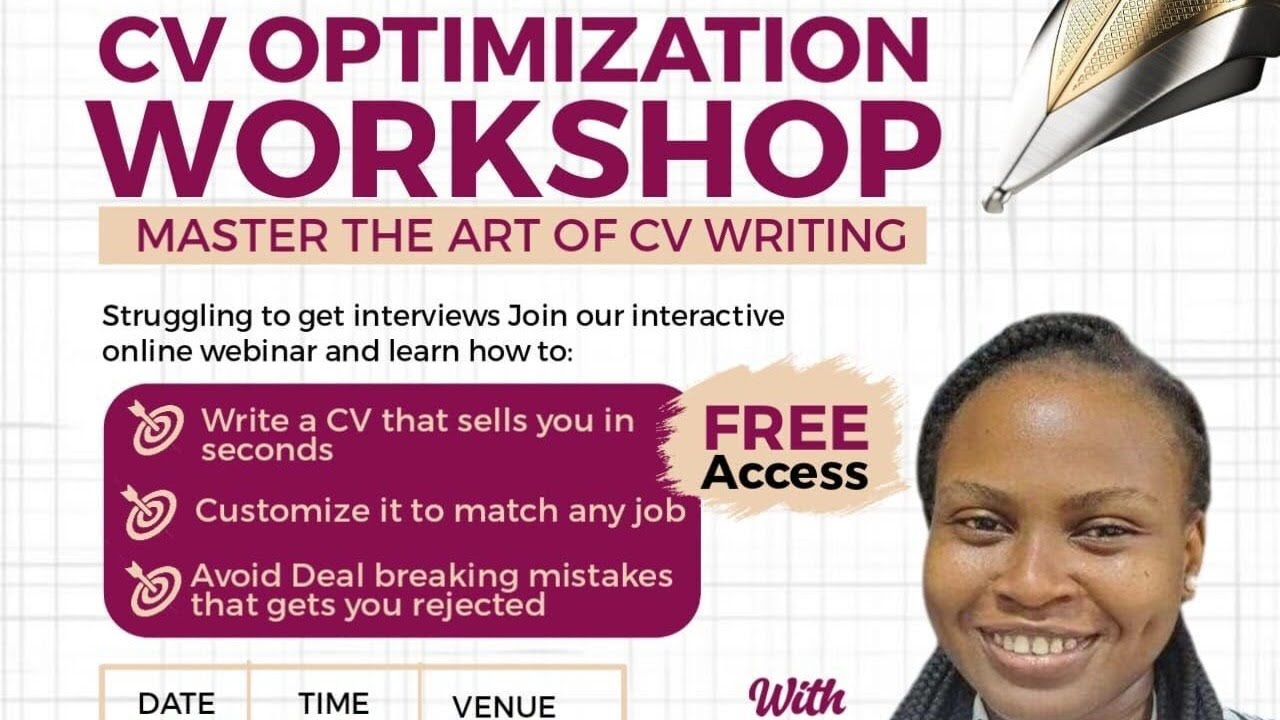 CV OPTIMIZATION WORKSHOP : Master the Art of CV Writing