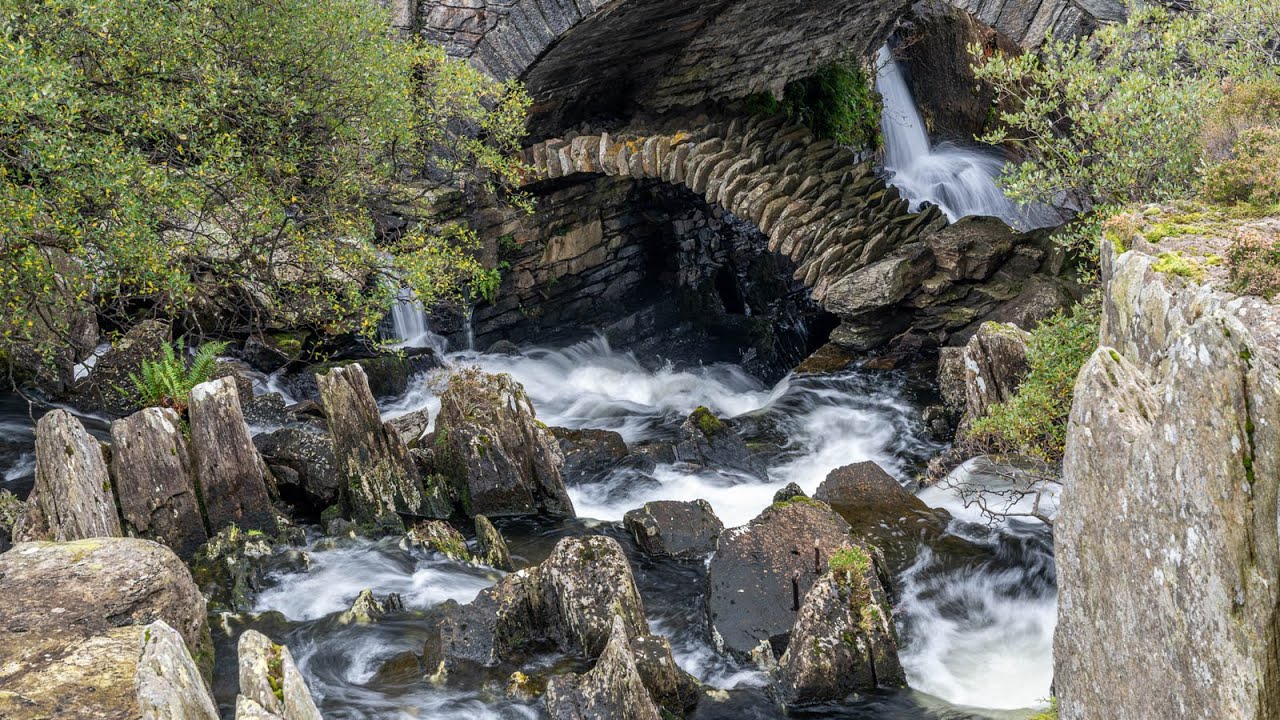 Ogwen falls & Pont Pen-Y-Benglog packhorse bridge.