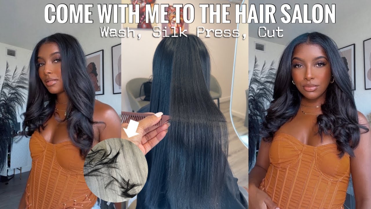 COME WITH ME TO THE SALON | I CUT MY HAIR & GOT A SILK PRESS!