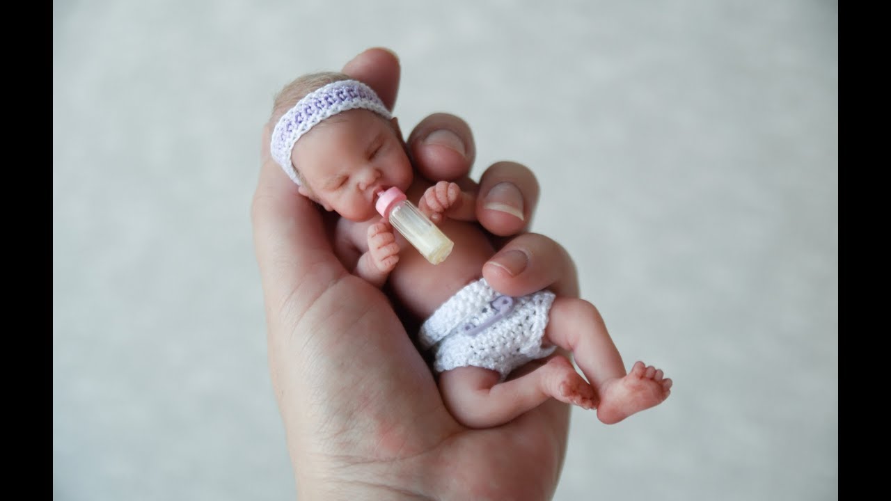 Itty Bitty Miniature Reborn Baby Girl Ева из силикона