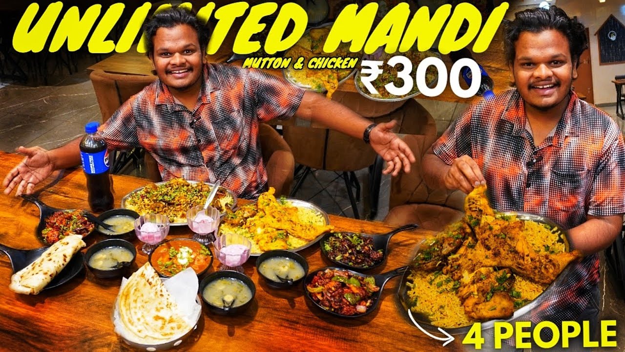 300₹ Chicken & 499₹ Mutton Mandi Biryani 🔥 | Cheapest Unlimited Food In Bangalore | Street Food