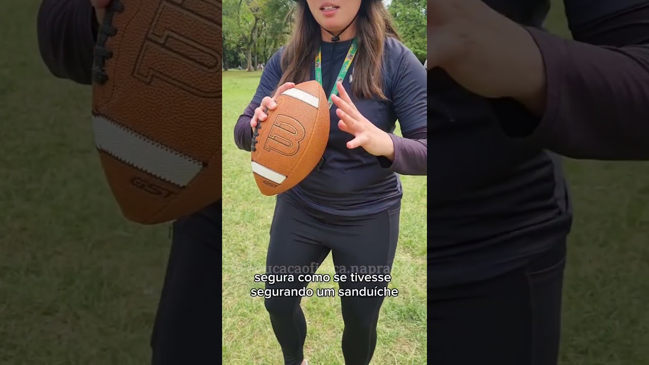 Aprenda a lançar a bola de futebol americano #futebolamericano #esporte #educaçãofísica #flag