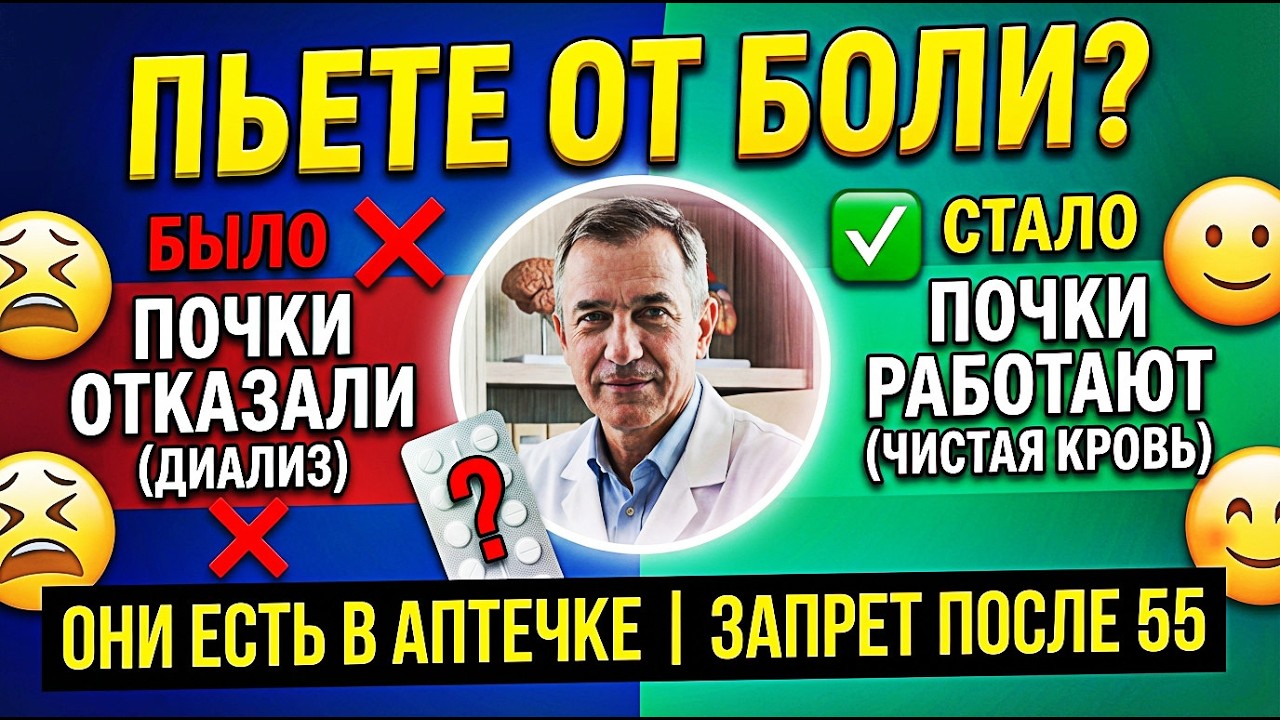 1 таблетка этого обезболивающего УБИВАЕТ почки после 55 лет! А вы пьете их горстями