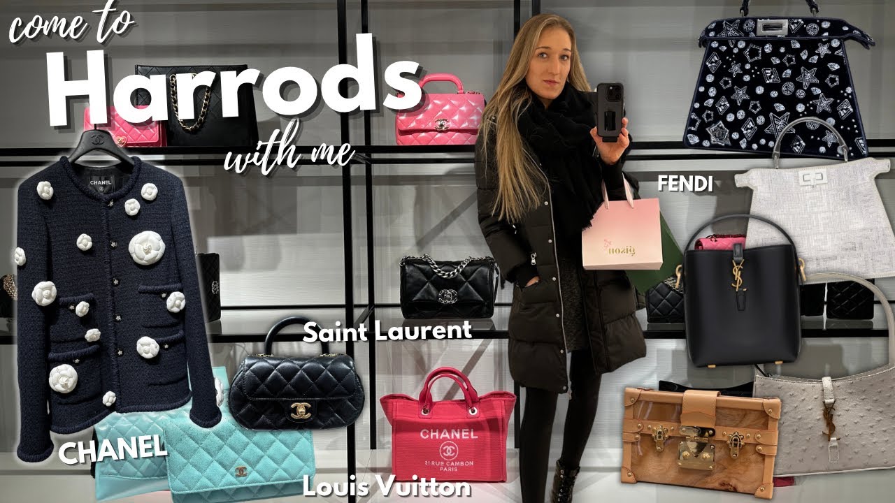 CHANEL, LOUIS VUITTON, SAINT LAURENT - Come to Harrods with me +  sale London vlog | Lesley Adina