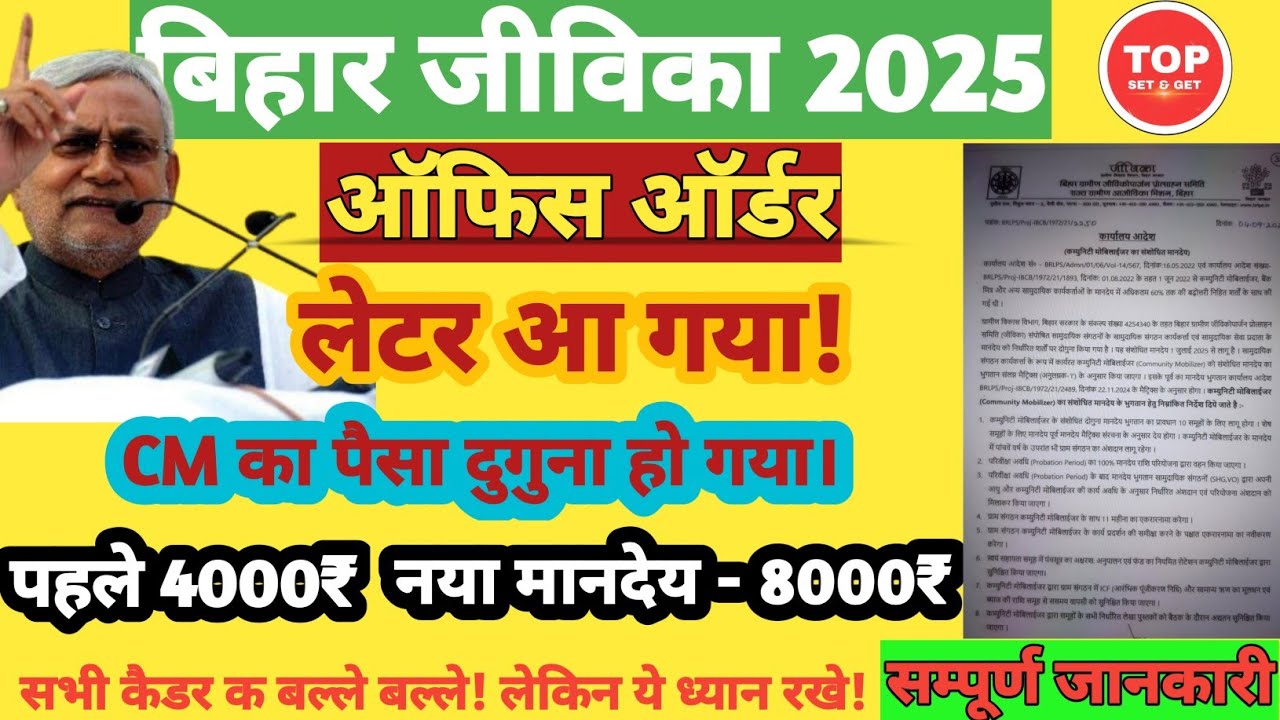 Bihar Jeevika CM salary increase | Jeevika CM Ka Kitna Paisa Badha Hai? | Jeevika CM salary  |