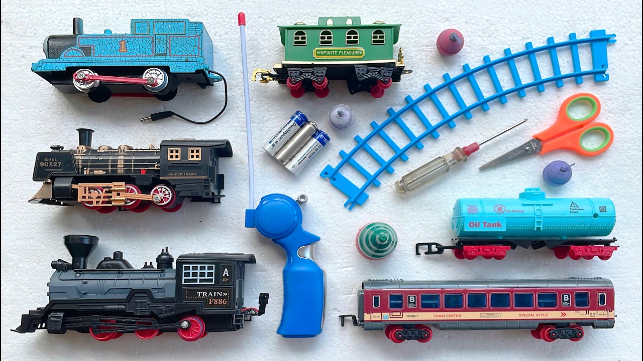 Unboxing Dan Merakit 3 Mainan RC Kereta Api Thomas, Kereta Uap Ekspres, Kereta Api Classic - Trains