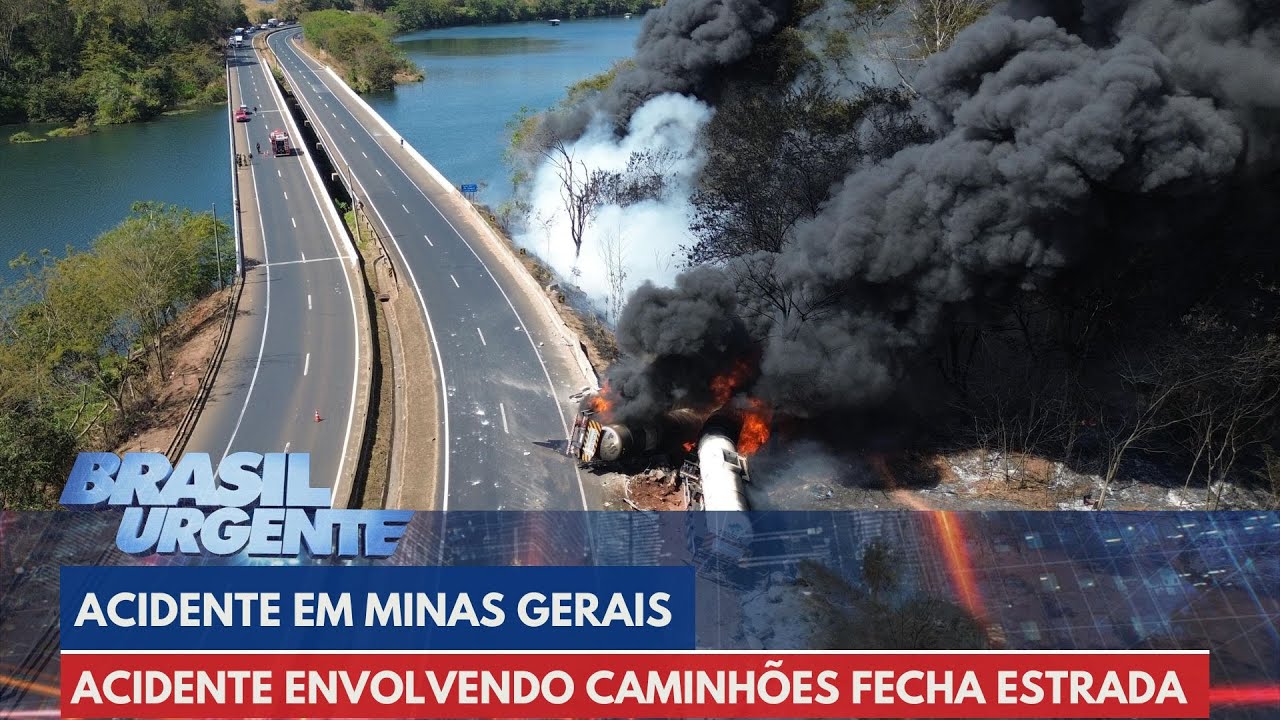 Acidente envolvendo dois caminhões-tanque fecha estrada em MG | Brasil Urgente