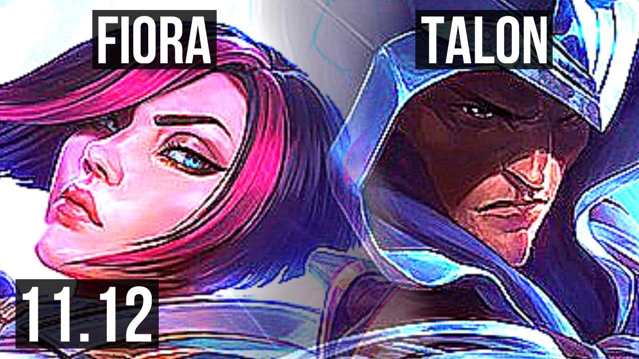 FIORA vs TALON (MID) | 5/0/4, 70% winrate | EUW Grandmaster | v11.12