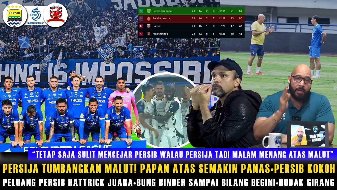 🔵PERSIB UNTUNG BESAR😱PAPAN ATAS KIAN PANAS USAI PERSIJA TUMBANGKAN MALUT🔥PERSIB DIAMBANG JUARA