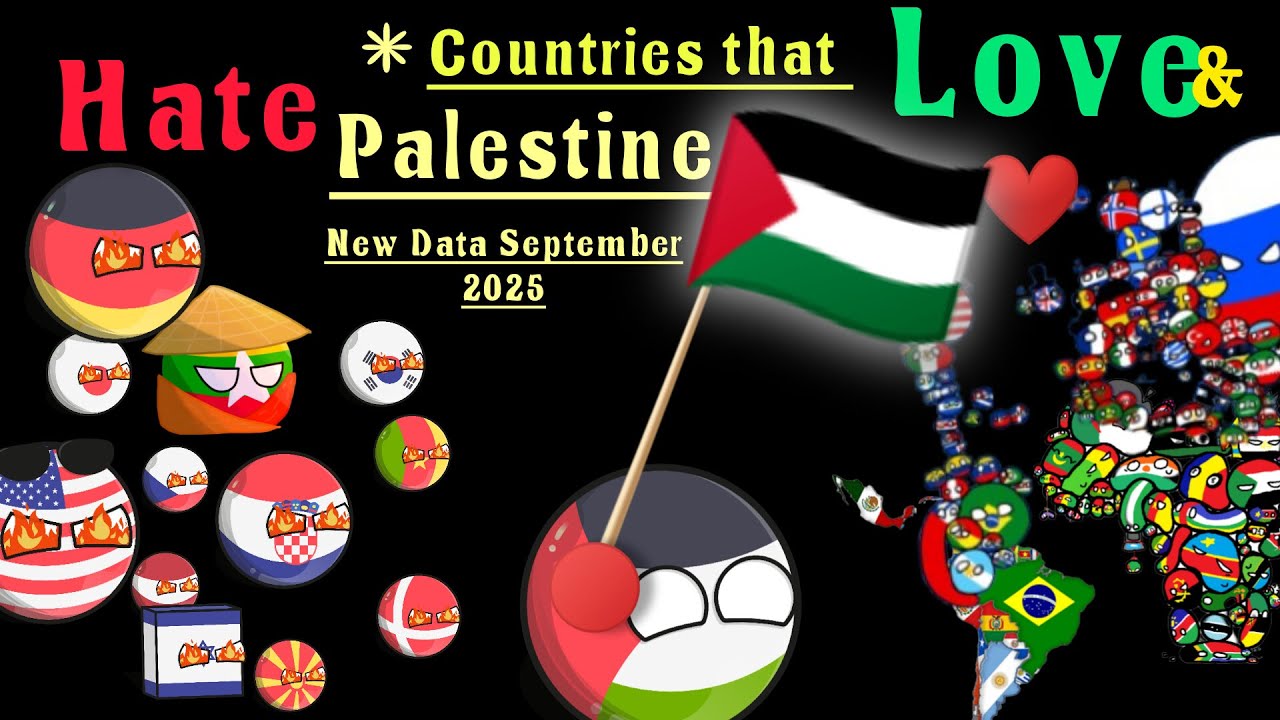 countries that love and hate Palestine New Data September 2025 #freepalestine #palestine