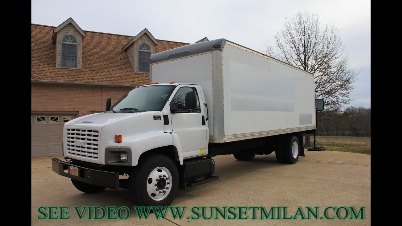 HD VIDEO 2005 GMC C7500 24FT BOX TRUCK FOR SALE SEE WWW SUNSETMILAN COM
