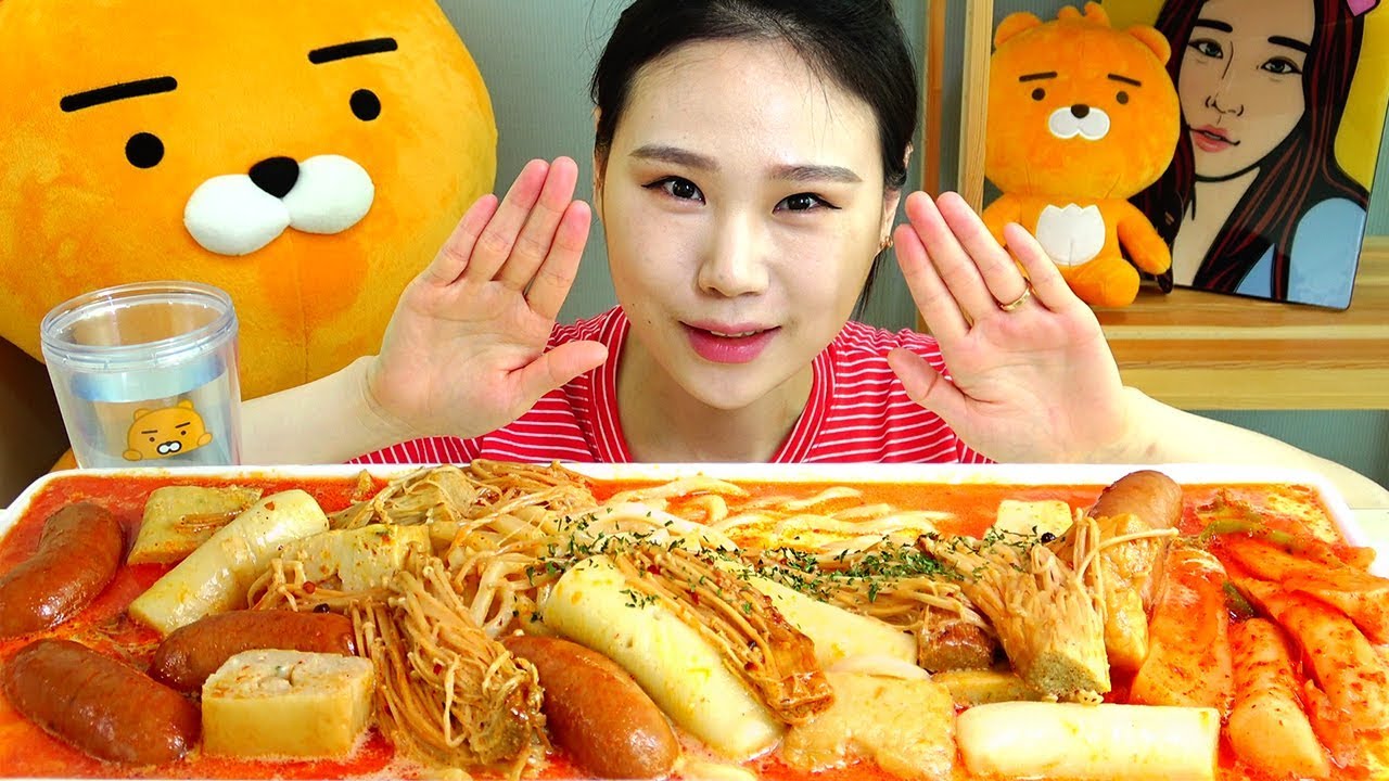 마라크림떡볶이 먹방 Mukbang
