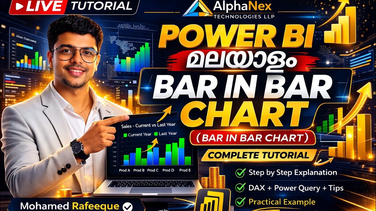 Power BI Training Malayalam | Bar in Bar Chart in Power BI