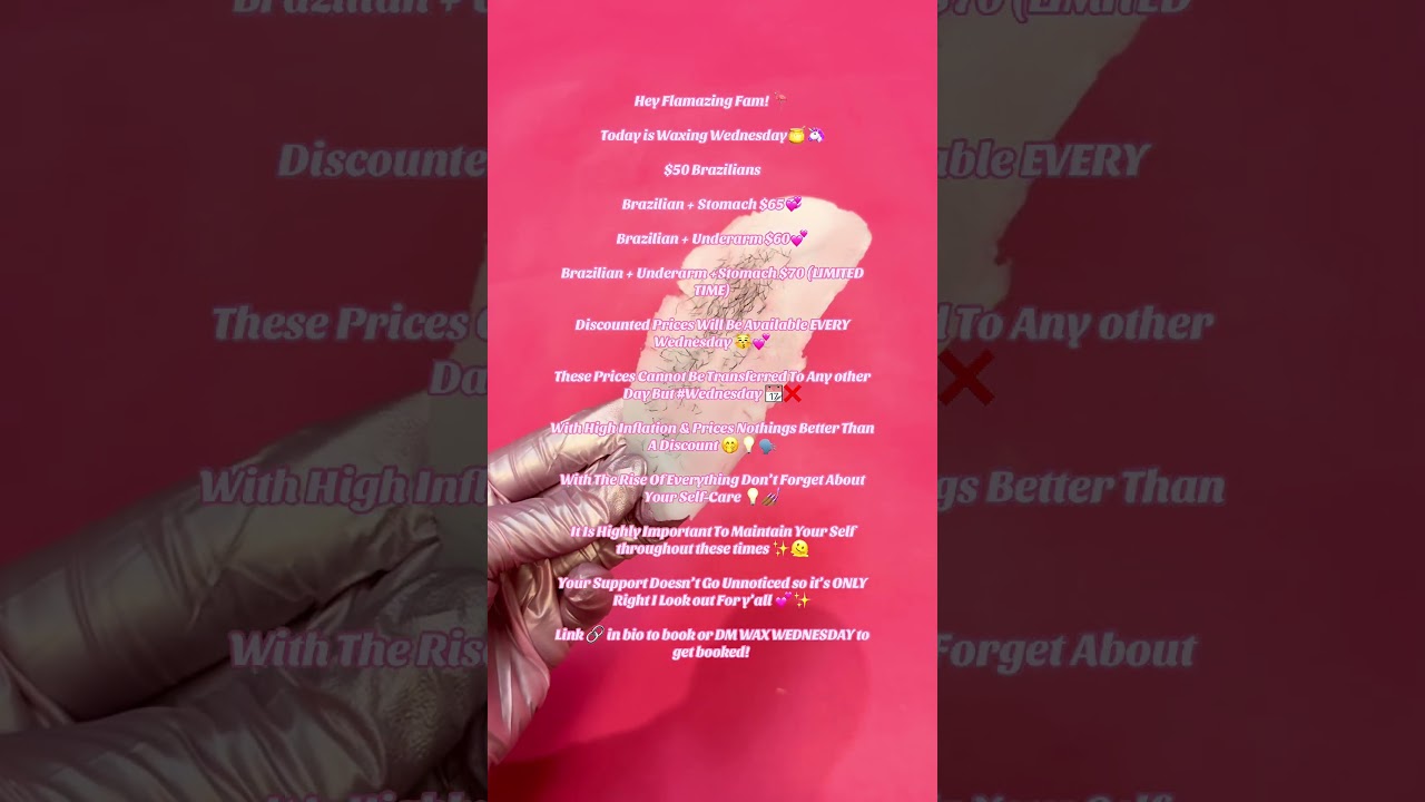 #WAXWEDNESDAY means time for some deals! #brazilianwaxing #deals #waxing