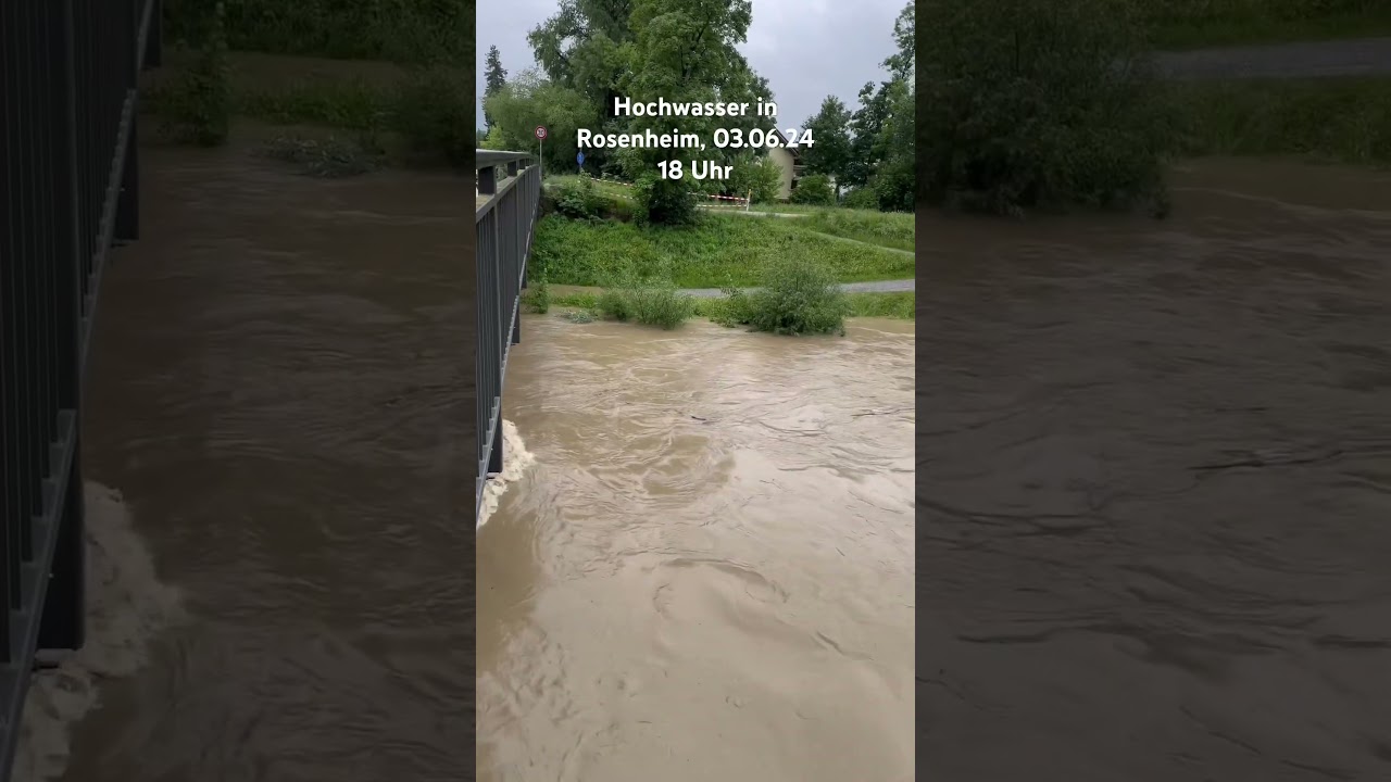 Hochwasser in Rosenheim, 03.06.24, 18:00