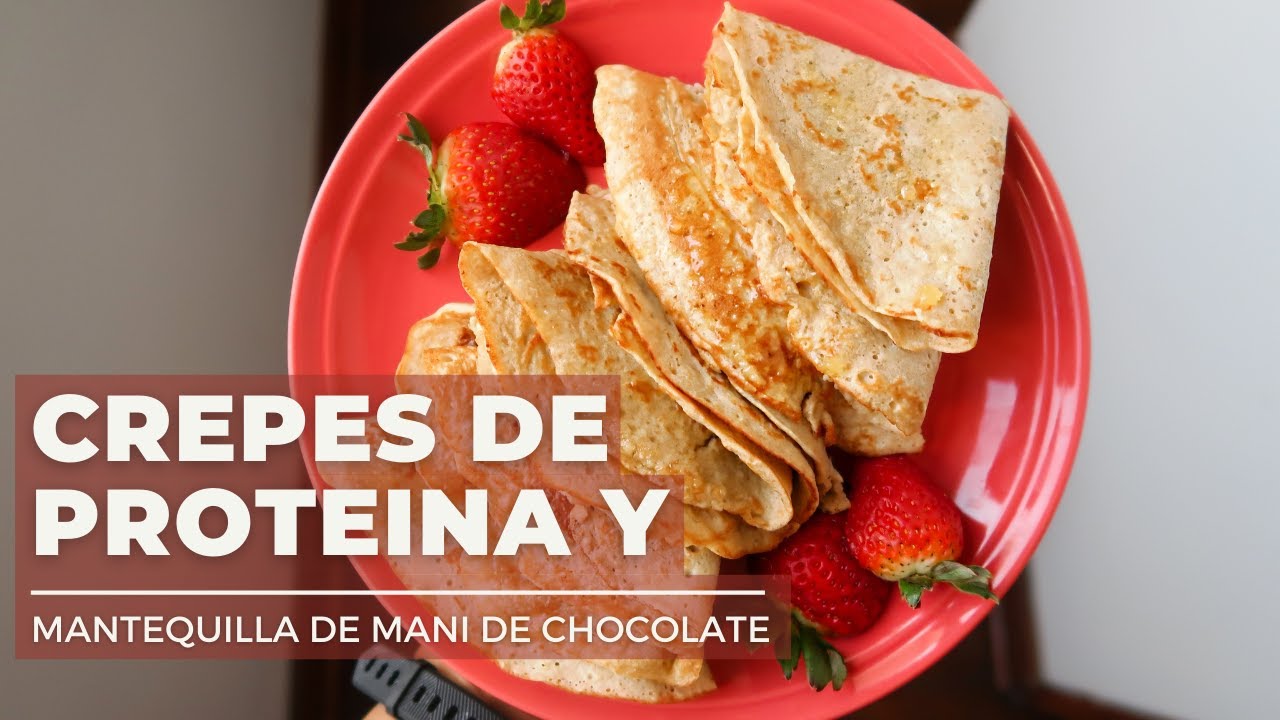 CREPAS DE PROTEINA, AVENA Y MANTEQUILLA DE MANI DE CHOCOLATE | Michela Perleche