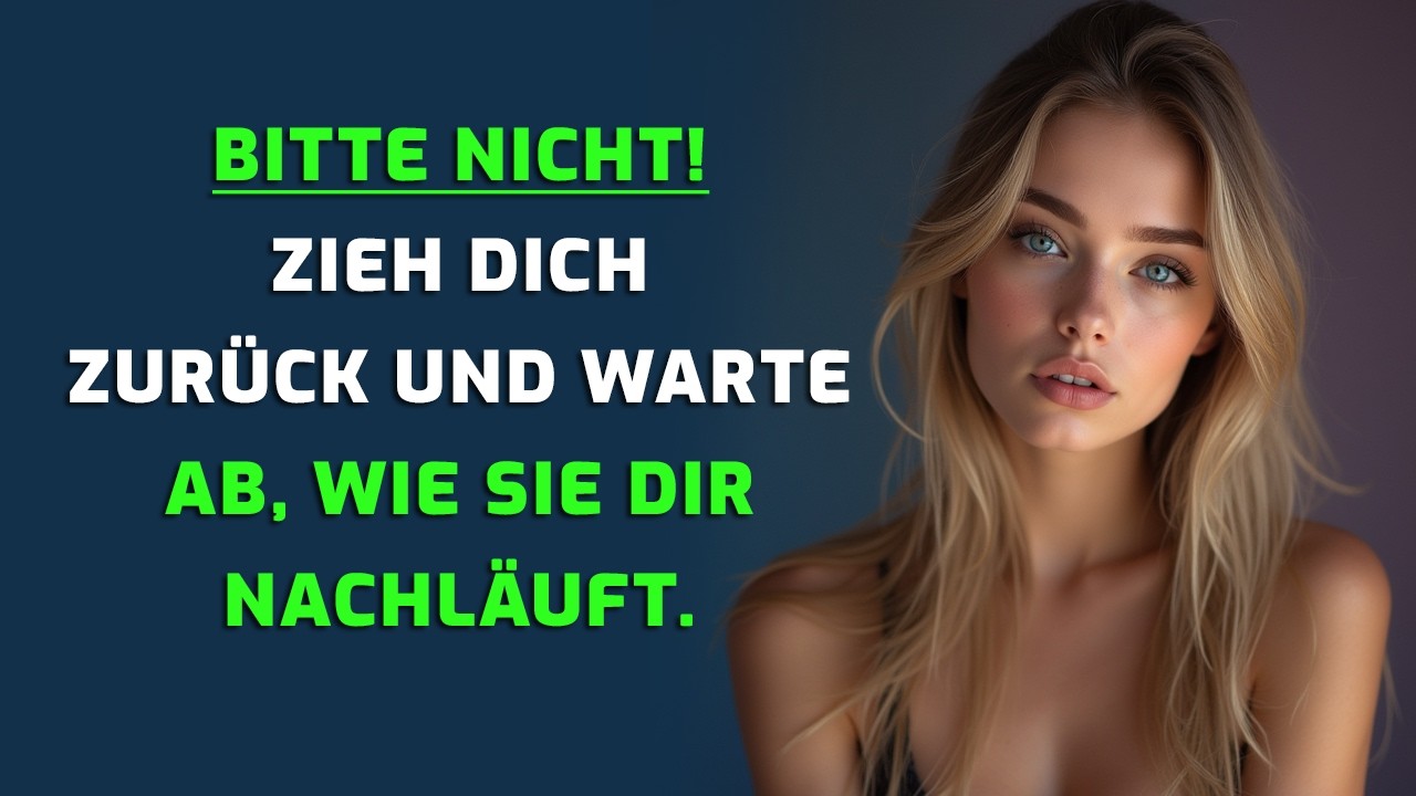 Sie soll dich verfolgen? Zieh dich zurück und beobachte die Reaktion