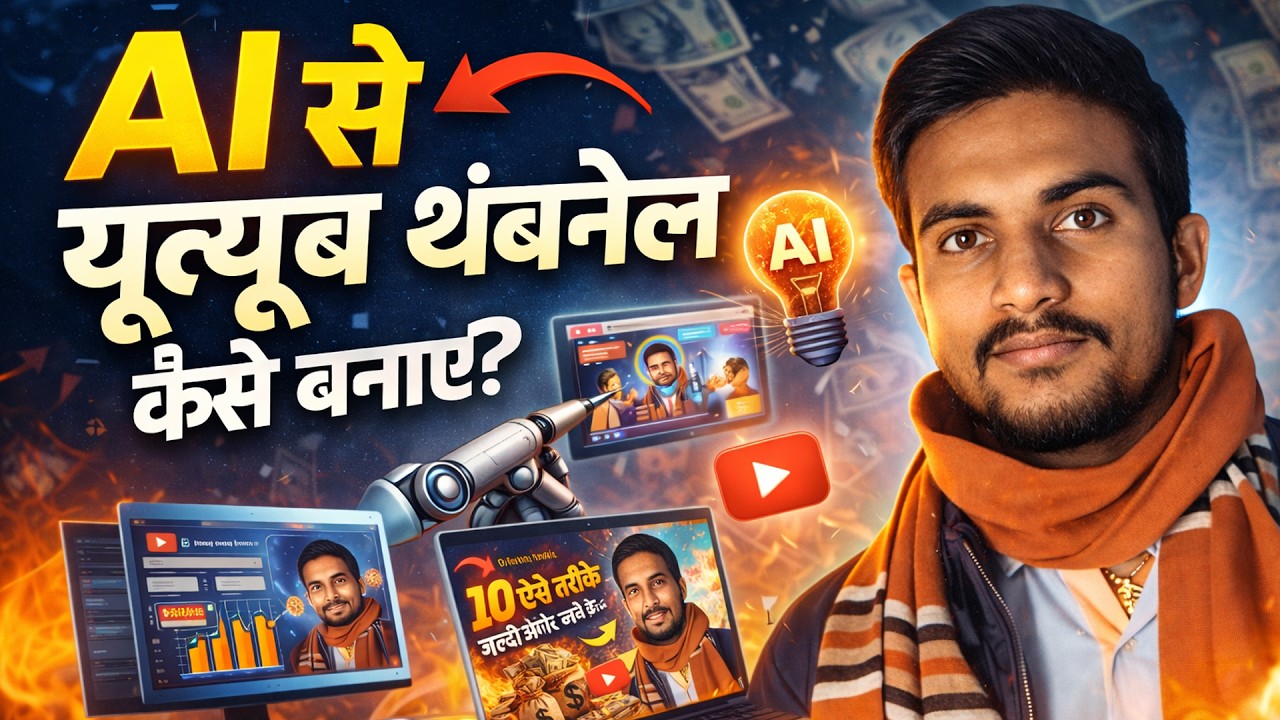 Gemini AI Se Educational YouTube Thumbnails Kaise Banaye 2026? 📚 | Step-by-Step Full Tutorial