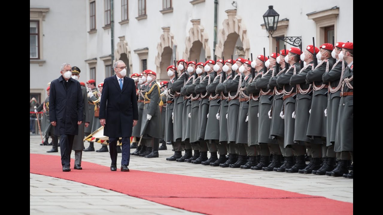 2. März 2021 - Präsident der Schweiz - Ehrenkompanie 1. Gardekompanie und Gardemusik