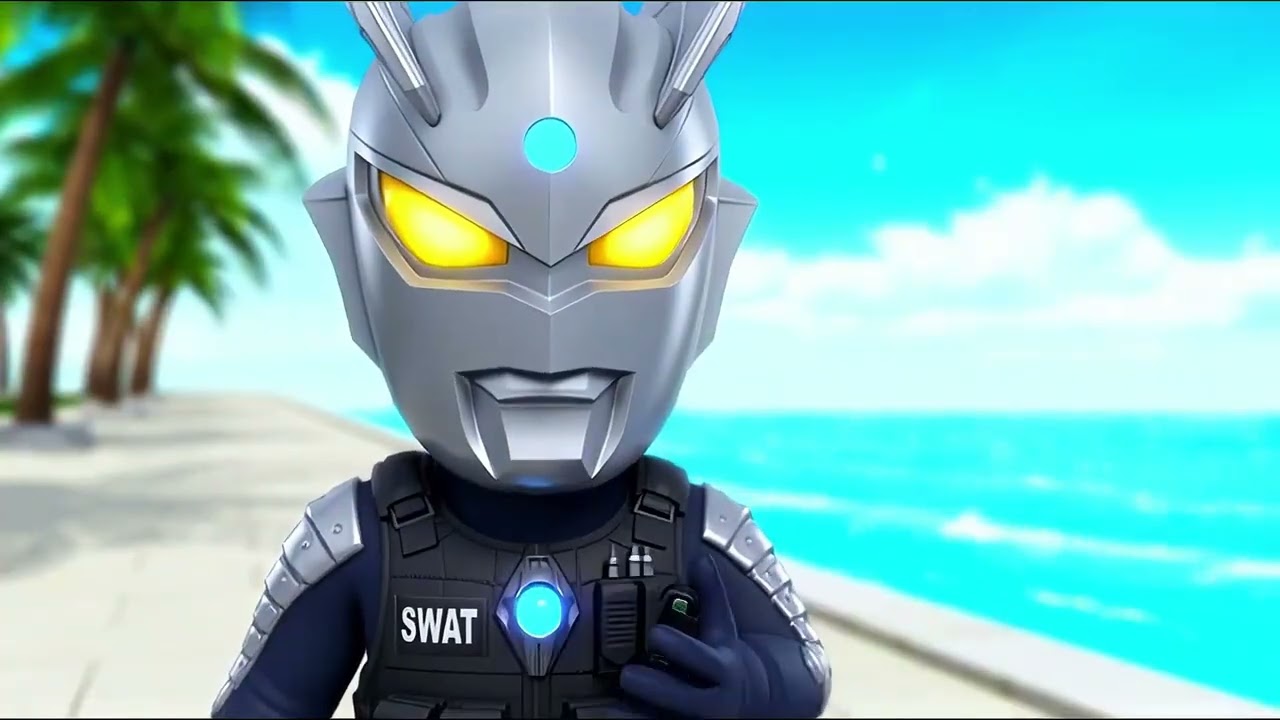 Bei Laohei snatches the children's lollipops Ultraman 2D student party Ultraman children's carto