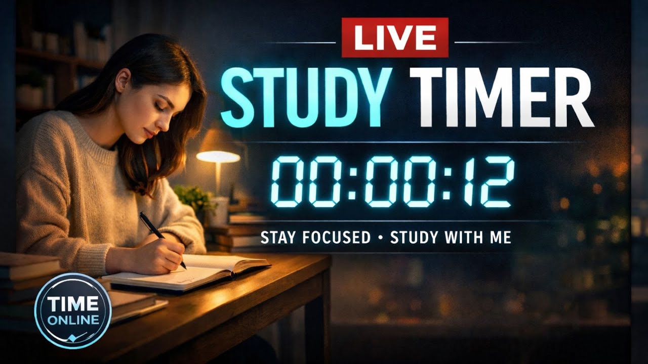 Study With Me Live – Minimalist Focus Timer