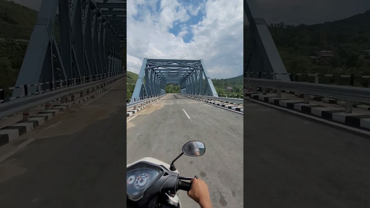 Crossing New Barmana bridge 😍 #himachal #travel #construction #barmanabridge #latestupdate
