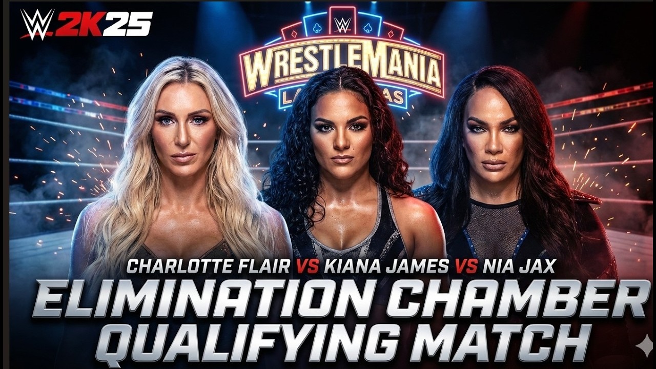 20 Feb 2026 – Charlotte Flair vs Kiana James vs Nia Jax | Elimination Chamber Qualifying Match 🔥