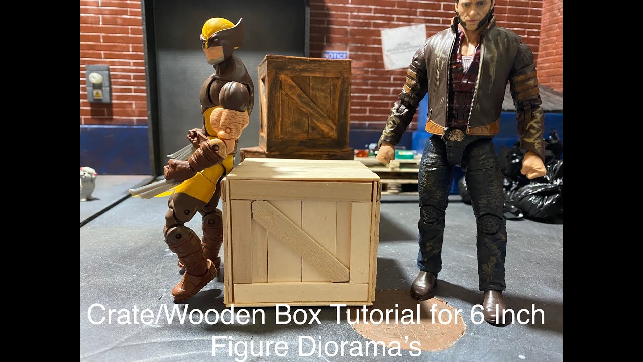 Crate/Wooden Box Tutorial for 6 Inch Figure Diorama's (1:12 Scale)