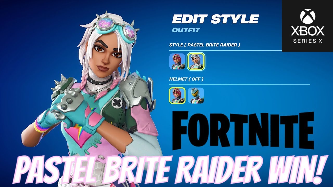 FORTNITE PASTEL BRITE RAIDER WIN! XBOX CHAPTER 5 SEASON 3