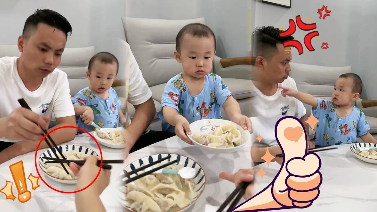 It’s so great that the cute baby protects his mother#funny#cutebaby