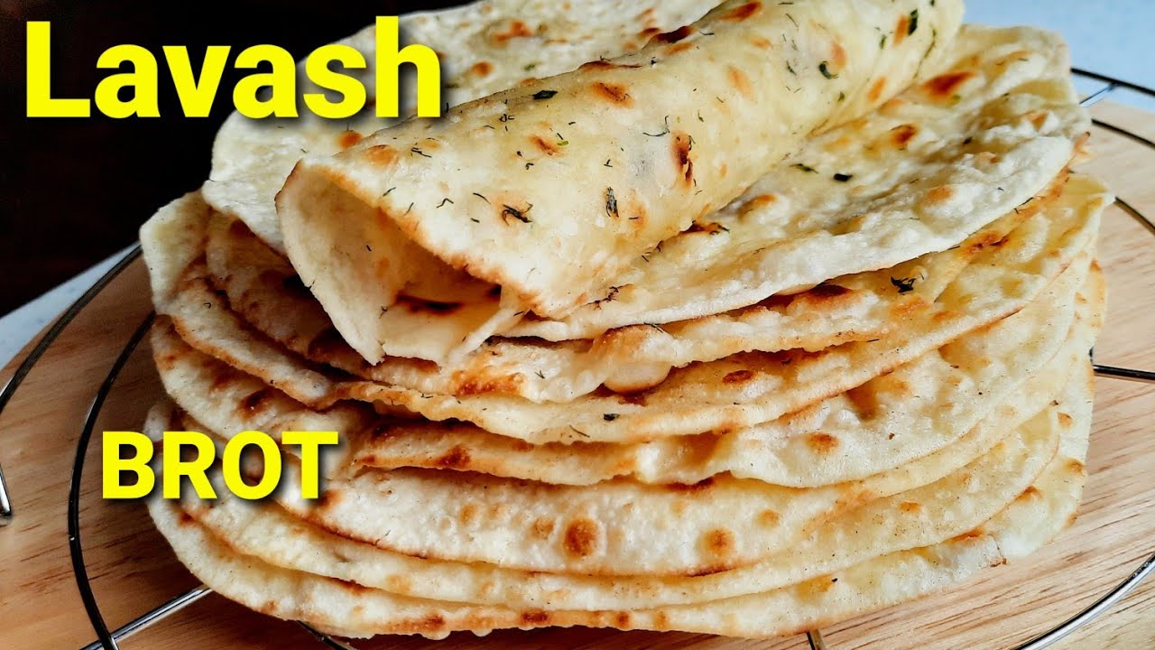 Einfaches Lavash Brot, Wraps, ohne Hefe / Лаваш домашний