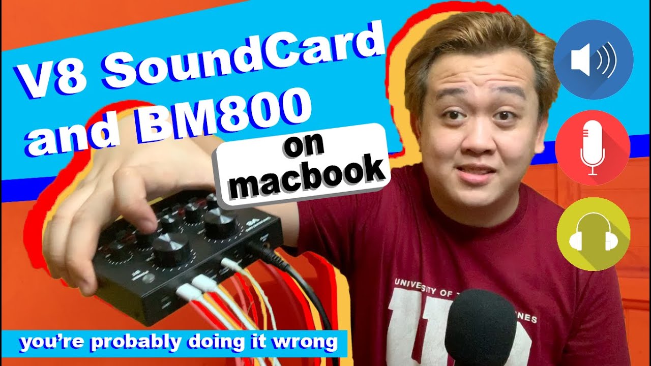 1284 PESOS ONLY!!! V8 Soundcard and BM800 Condenser mic on Mac (MacBook) - Setup