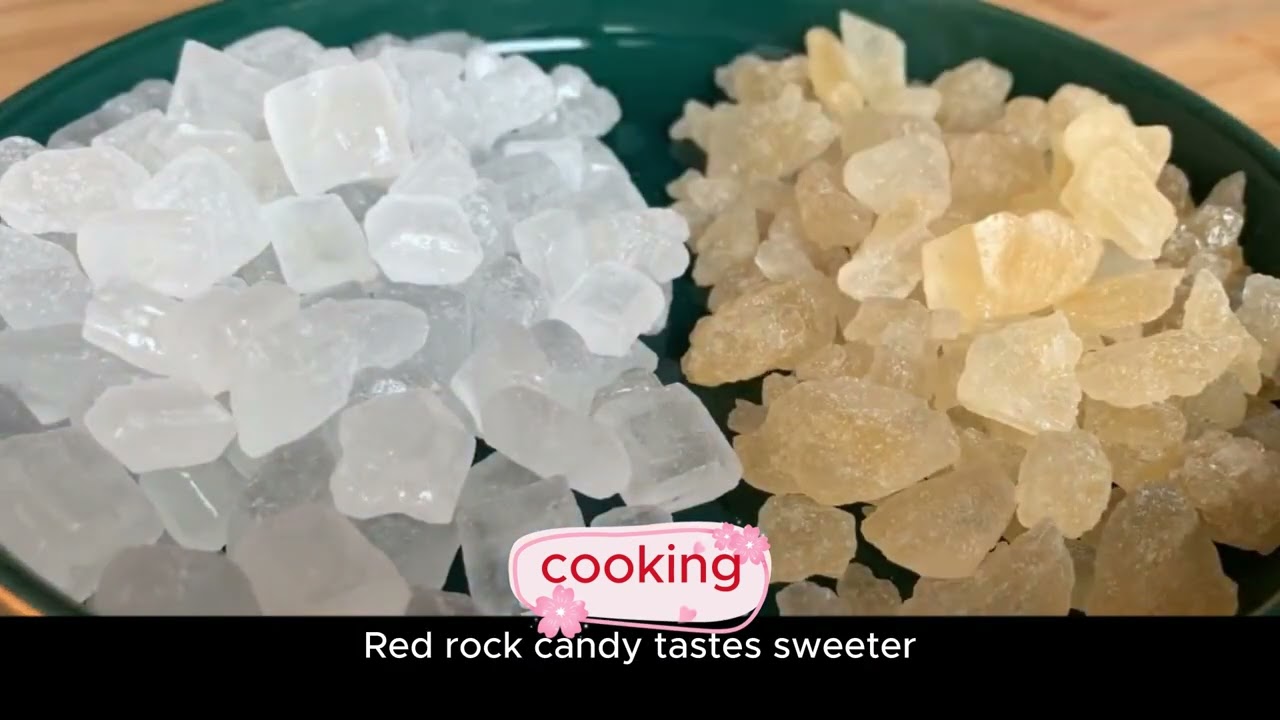 Distinguish white and yellow rock sugar