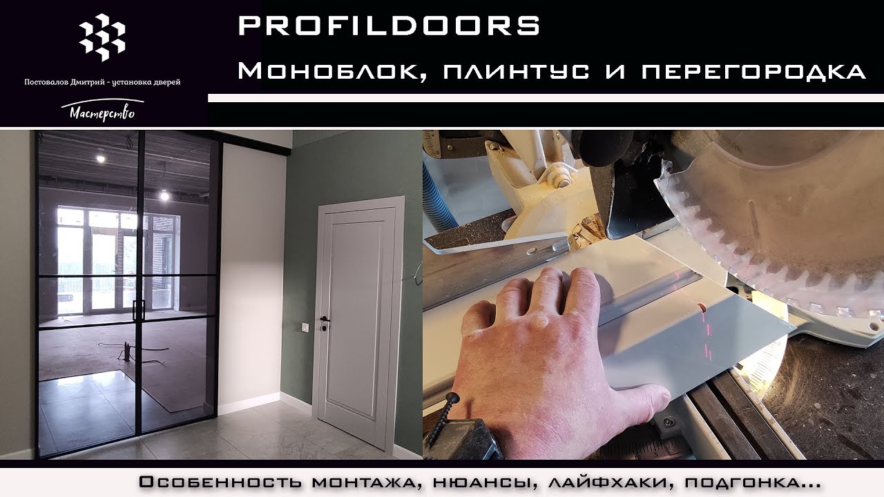 Профильдорс моноблоки + перегородка + плинтуса + .... (Хороший объект).