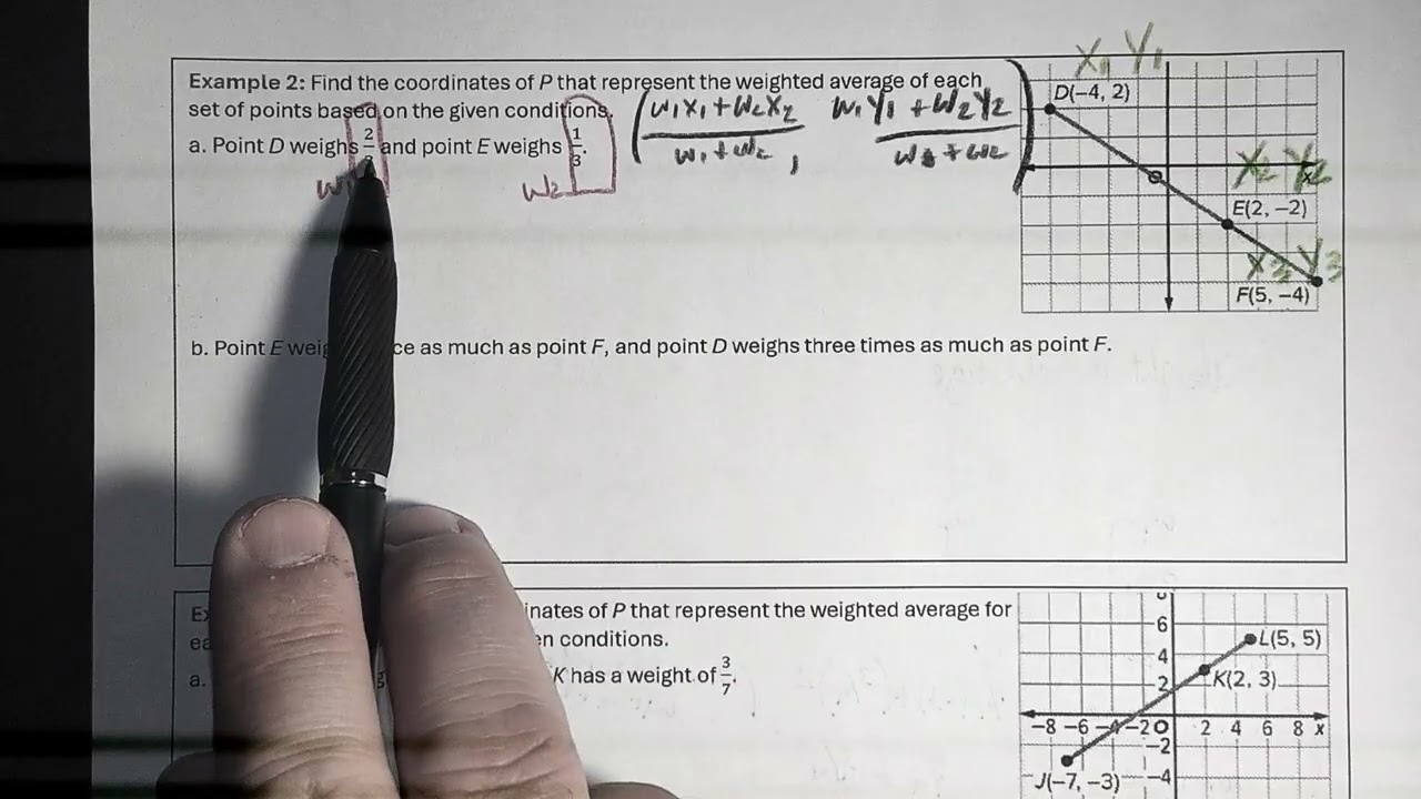 Lesson 1 5 Locating Points using Weighted Averages