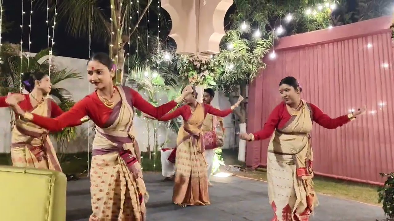 Wedding Ceremony Bihu Program At Guwahati Lokhora ✨ Sowagmoni Bihu Dol 2025