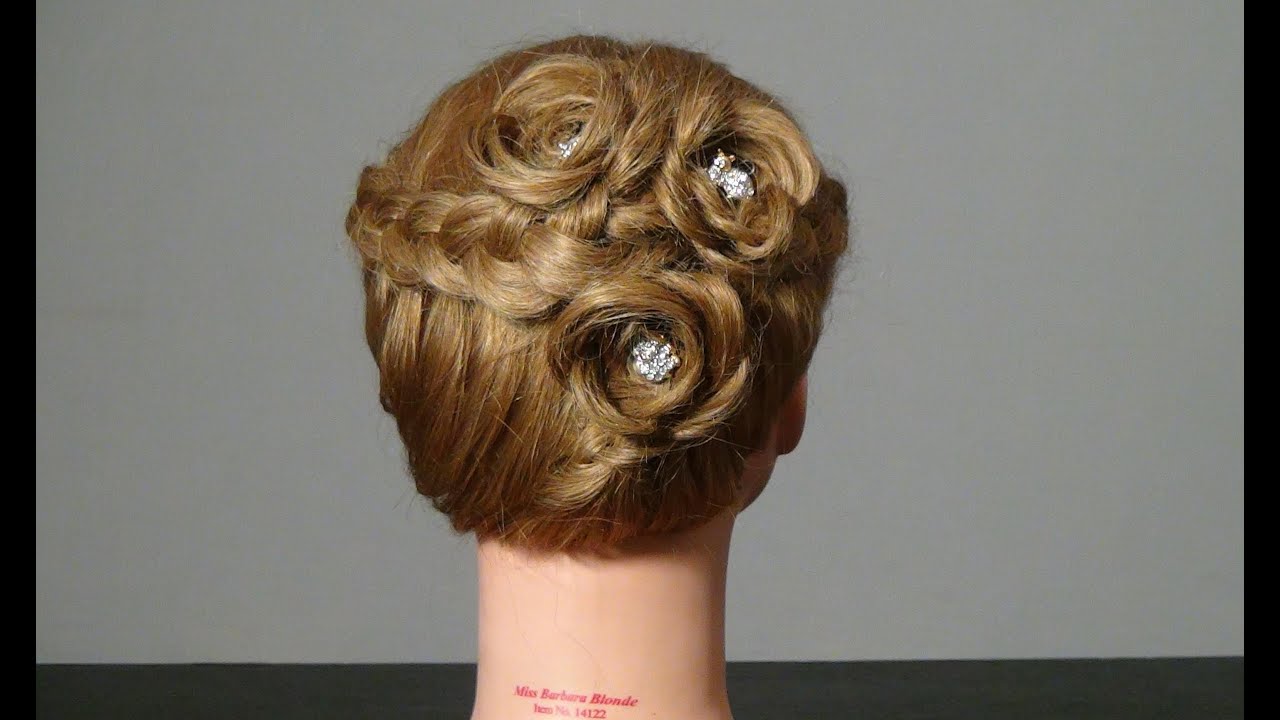 Вечерняя прическа с ажурными косами. Cute prom braided hairstyles