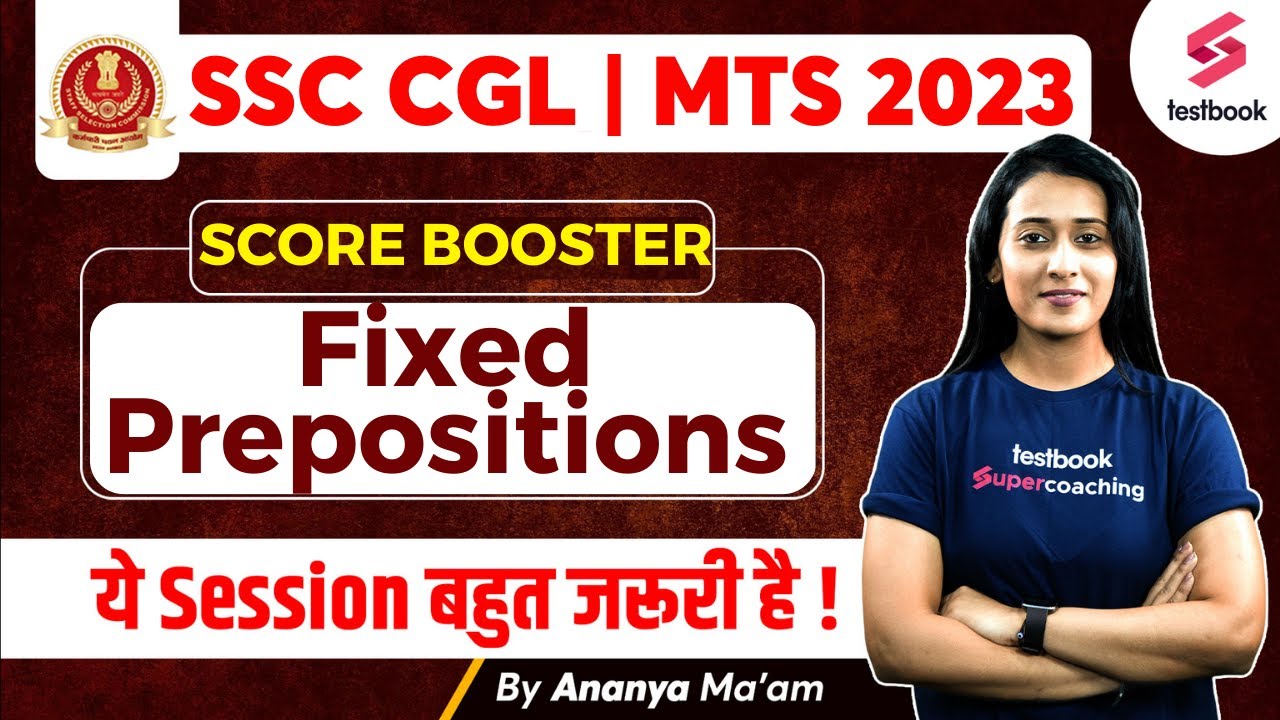 Fixed Preposition | SSC CGL/MTS 2023 | English | SSC CGL English By Ananya Ma'am