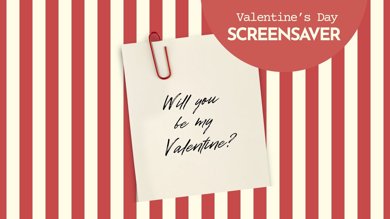Valentine’s Day Screensaver – Modern Romantic Aesthetic Background for Date Night Mood 2H No Music