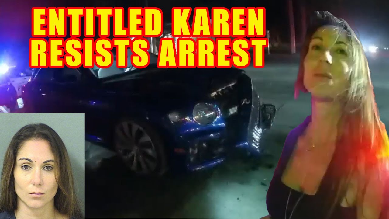 Drunk and Entitled Bentley Driving Karen Resists Arrest (INSANE)
